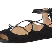 Sam Edelman 女士真皮绑带鱼嘴芭蕾鞋