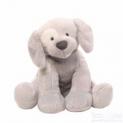 Gund Spunky 灰色小狗 发条音乐毛绒玩具 20cm
