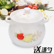 敏杨3.5升釉下手绘陶瓷煲(白)  59元