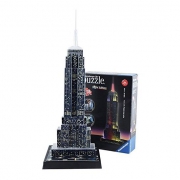 睿思游戏（Ravensburger）  12566 帝国大厦夜景版 3D立体拼图（夜景版、216片装）