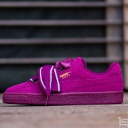 17年秋冬款，PUMA 彪马x蕾哈娜合作款 Suede Heart Satin Wn蝴蝶结板鞋  Prime会员免费直邮