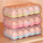 红凡 炫彩15格鸡蛋保鲜收纳盒
