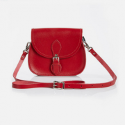 Zatchels 红色微型马鞍包