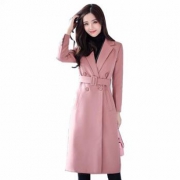 莉妮吉尔 女装修身中长款风衣外套