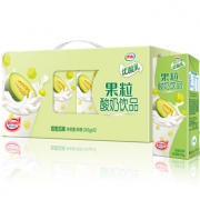 限广东/广西：伊利 优酸乳果粒酸奶饮品 哈密瓜味 245g*12盒