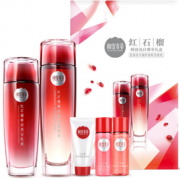 相宜本草（INOHERB）红石榴鲜活亮白五件套礼盒 嫩肤水+亮白乳液 加赠旅行中样三件套 119元