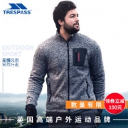 英国 TRESPASS 外针织内抓绒 男抓绒衣 YKK拉链