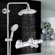 高仪（GROHE ）  129111 保颂大顶喷 4键11式富氧双花洒套装