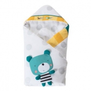 AUSTTBABY 新生儿棉抱被 加大加厚860g棉花芯抱毯