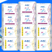 ABC 日用夜用棉柔纤薄12包组合+送防蛀牙膏+迷你卫生巾 58.8元包邮（68.8-10）