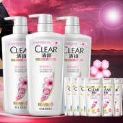 双11预售：清扬 樱花沁爽去屑洗发露 500ml*3瓶