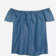 J.Crew Chambray 一字肩上衣