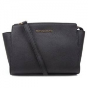 迈克.科尔斯 (MK/Michael Kors) 女款黑色笑脸斜挎包 30T3GLMM2L BLACK *2件