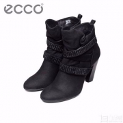 ECCO 爱步 型塑 女士蛇纹牛皮粗跟短靴 4折 $84