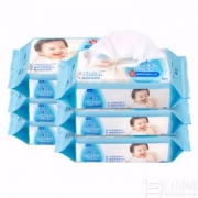 强生 婴儿口手湿巾 开心食刻 80片*6包