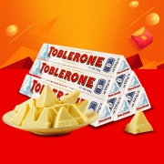 瑞士三角（Toblerone） 白巧克力 100g*6条 口感细腻幼滑