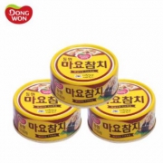 韩国进口，dongwon 东远 蛋黄酱金枪鱼罐头100g*3罐