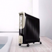 Airmate 艾美特 13片加宽 家用电热油汀取暖器HU1325-W 送烘衣架+加湿盒+电源转换器