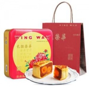 香港进口 元朗荣华 广式月饼 中秋月饼礼盒 双黄莲蓉月饼礼盒740g *6件+凑单品