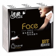 C&S洁柔 黑Face加厚4层面巾纸（古龙水香水味）6片*18包*2件