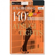 ATSUGI厚木140D 光发热连裤袜(2双组)黑色 （亚马逊自营 保税区发货）