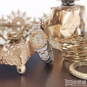 金盒特价，Citizen 西铁城 EW1824-57D 珍珠贝母镶钻光动能女表 新低$149.99
