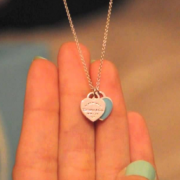 蒂凡尼（TIFFANY）  Return to Tiffany系列 Double Heart Tag 吊坠项链 堪比海淘！