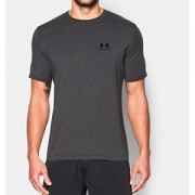 Under Armour 安德玛 UA男子Charged Cotton LEFT CHEST LOCKUP 运动短袖T恤 1271823-090（亚马逊自营 保税区发货）(包邮包税)