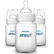 AVENT 新安怡 高级经典系列宽口PP奶瓶 SCF563/17 260ml*3只