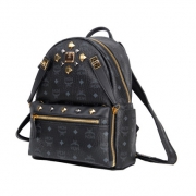 MCM(MCM)  MMK6SVE80 BK001 女士黑色铆钉小号双肩背包