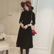 RANJU 女装轻熟风灯芯绒连衣裙
