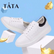 Tata 他她 女士牛皮时尚厚底小白鞋 两色