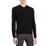 Calvin Klein 卡文克莱 Merino 100%美利奴羊毛 男士V领毛衣 海淘