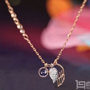 17年新款，SWAROVSKI 施华洛世奇 5171264 天使翅膀项链 prime会员免费直邮