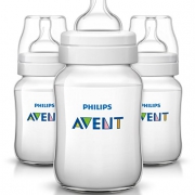 飞利浦新安怡（AVENT）  高级经典系列宽口PP奶瓶 SCF563/17 260ml*3只