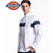 Dickies 撞色拼接男衬衣 白色 XXL