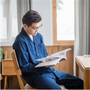 网易严选 男式双层纱家居服套装 纯棉 2色
