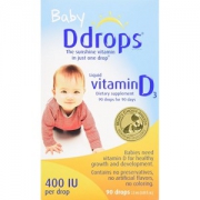 Ddrops Baby Vitamin D3 婴儿维生素D3滴剂（400 IU，90滴）