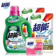 超能 洗衣液5.2斤（2.45kg+158g*2）+101g*2超能内衣皂