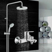 高仪（GROHE ）  现代型三出水淋浴柱花洒套装