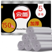 云蕾 加厚垃圾袋钢袋太空银色废纸篓袋45*50cm 150只 21102 *2件