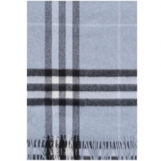 BURBERRY 巴宝莉 女款灰暗蓝色格纹图案山羊绒围巾 39944811 多色可选 6期免息