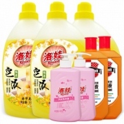洛娃 洗衣液套装18.8斤（皂液2.5kgx3+内衣洗450gx2、500ml消毒液x2）