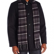 送围巾！Dockers Washable Wool Blend男羊毛混纺大衣