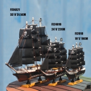 极有家认证，零国度家居 黑珍珠号海盗船模型