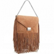 LOEFFLER RANDALL 洛菲勒·兰德尔 女士麂皮流苏斜挎包 1.8折$72.63