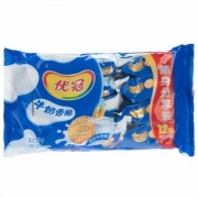 优冠 牛奶香脆饼干随身装300g
