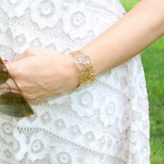 Kate Spade New York Age Cuff 金色镂空宽手镯