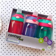 Contigo康迪克 儿童防漏吸管杯 414ml 3个装  女宝/男宝