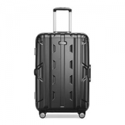 Samsonite 新秀丽 CRUISAIR DLX系列 耐磨铝框拉杆箱 BY2 碳黑色 26英寸 飞机双排轮 PC材质 海关锁（国内多地库房发货 享受三年质保服务）
